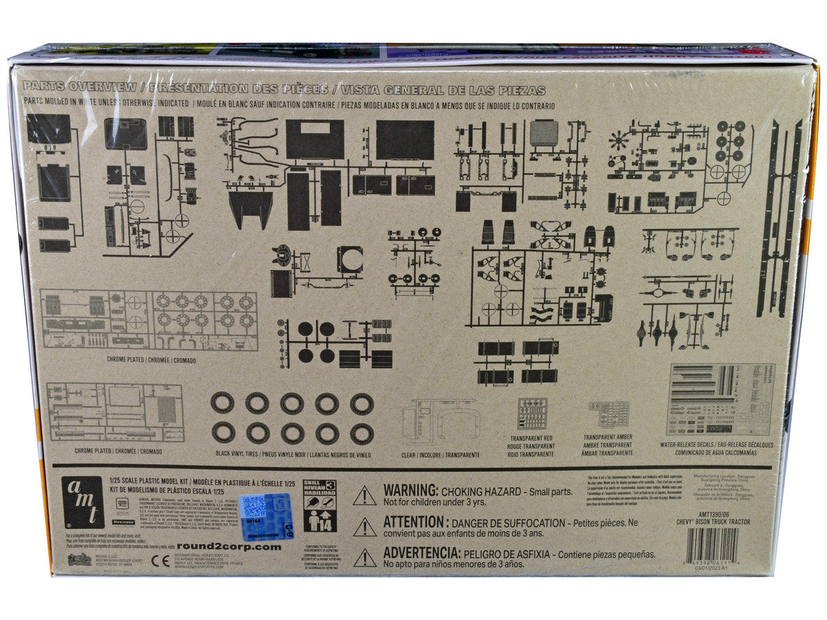 Skill 3 Model Kit Chevrolet Bison Truck Tractor 1/25 Scale Model by AMT LuxuryLifeWay Online Store