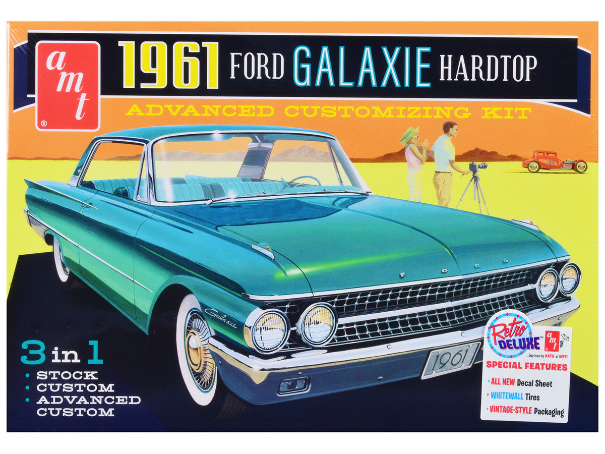 Skill 2 Model Kit 1961 Ford Galaxie Hardtop 3-in-1 Kit 1/25 Scale Model by AMT LuxuryLifeWay Online Store