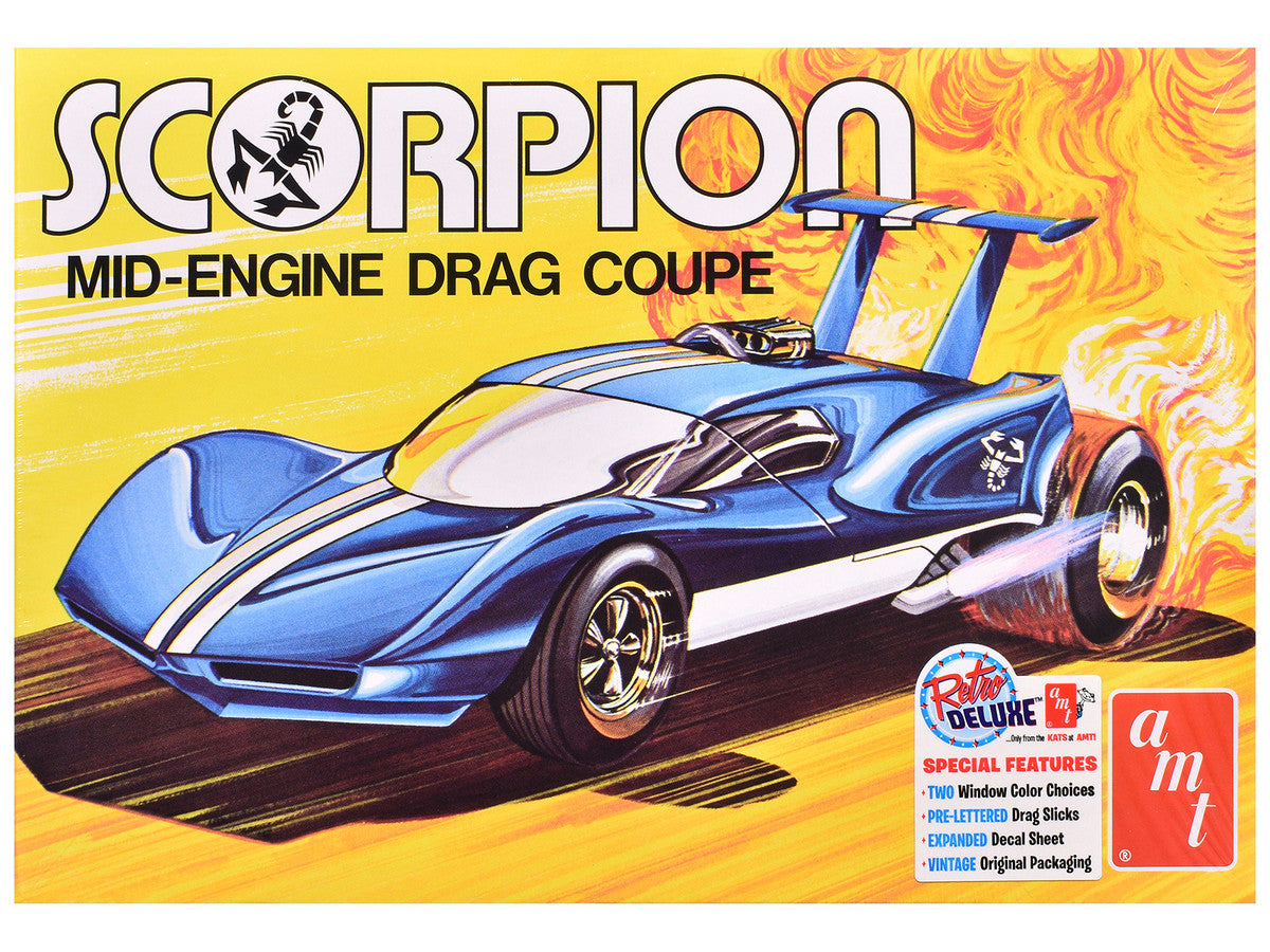 Skill 3 Model Kit Scorpion Mid-Engine Drag Coupe 1/25 Scale Model by AMT LuxuryLifeWay Online Store