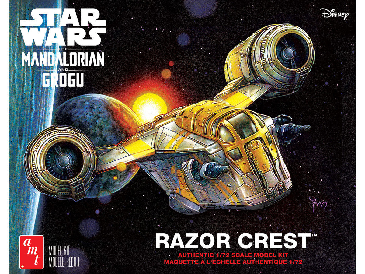 Skill 2 Model Kit Razor Crest Spaceship "Star Wars: The Mandalorian" 1/72 Scale Model by AMT LuxuryLifeWay Online Store