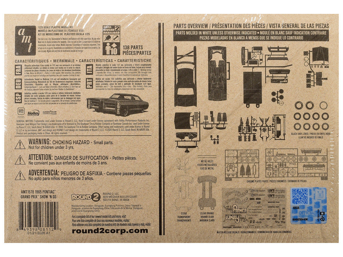 Skill 2 Model Kit of 1965 Pontiac Grand Prix Show 'N' Go 1/25 Scale Model by AMT LuxuryLifeWay Online Store