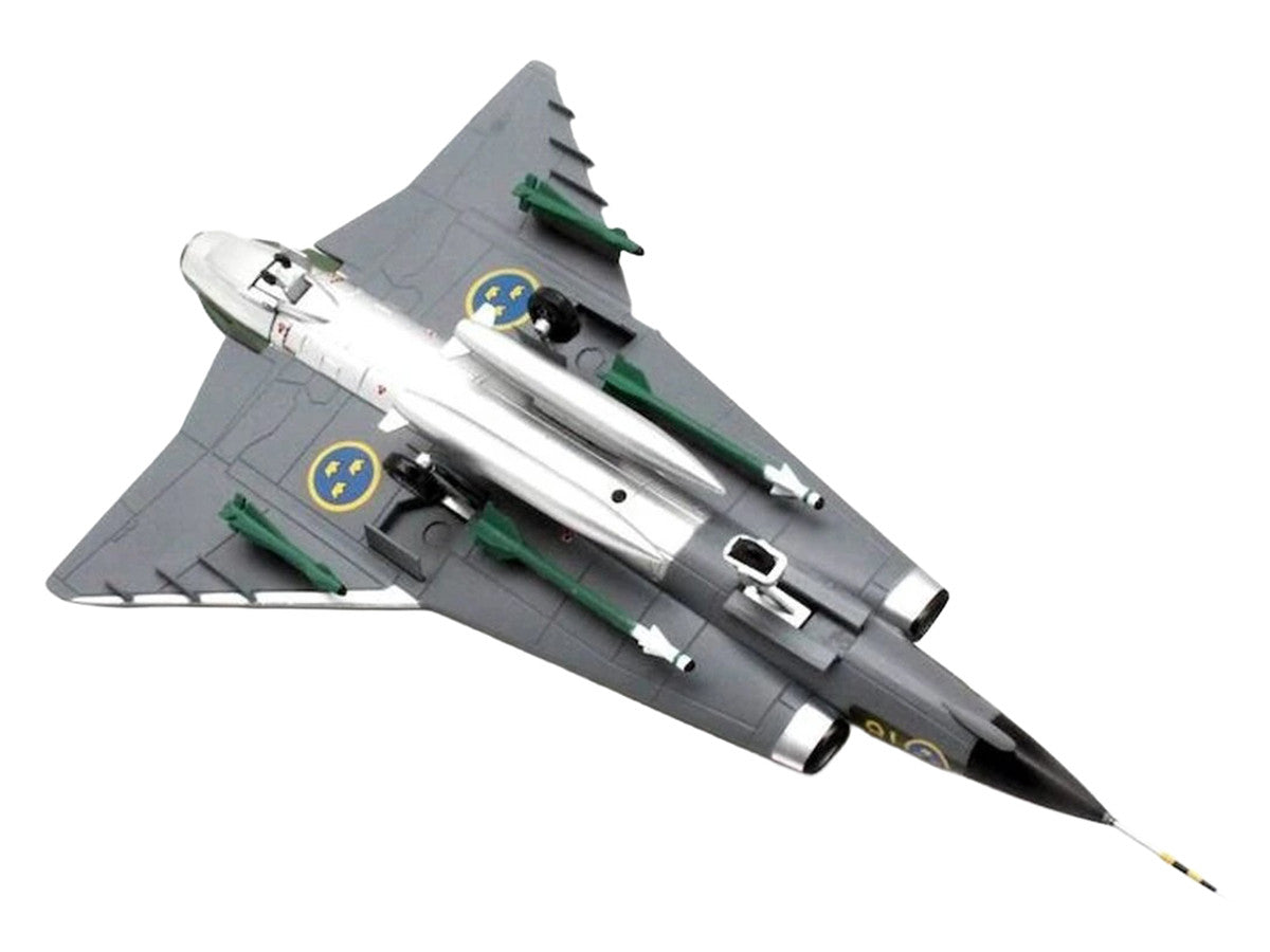 Saab J35J Draken Fighter Aircraft "Splinter Camouflage Scheme F 18 Sodertorn Wing" (1972) Swedish Air Force 1/72 Diecast Model Airplane by Aviation 72 LuxuryLifeWay Online Store