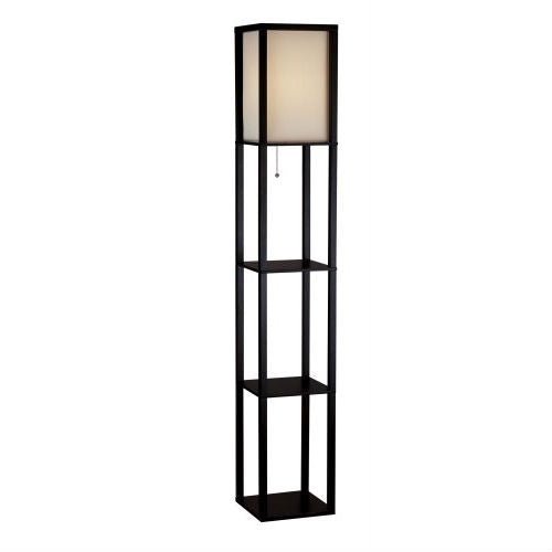 63-inch Black Modern Floor Lamp with Silk Shade LuxuryLifeWay Online Store