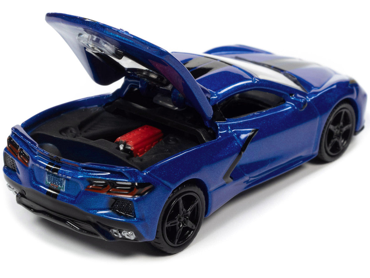 2020 Chevrolet Corvette Elkhart Lake Blue Metallic "Sports Cars" Limited Edition 1/64 Diecast Model Car by Auto World LuxuryLifeWay Online Store
