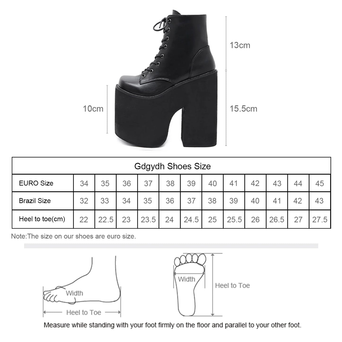 Gdgydh Women's Y2K Style Short Boots Square Closed Toe Lace Up Platform Boots High Chunky Heels Fashion Solid Color Shoes LadyShow.Store