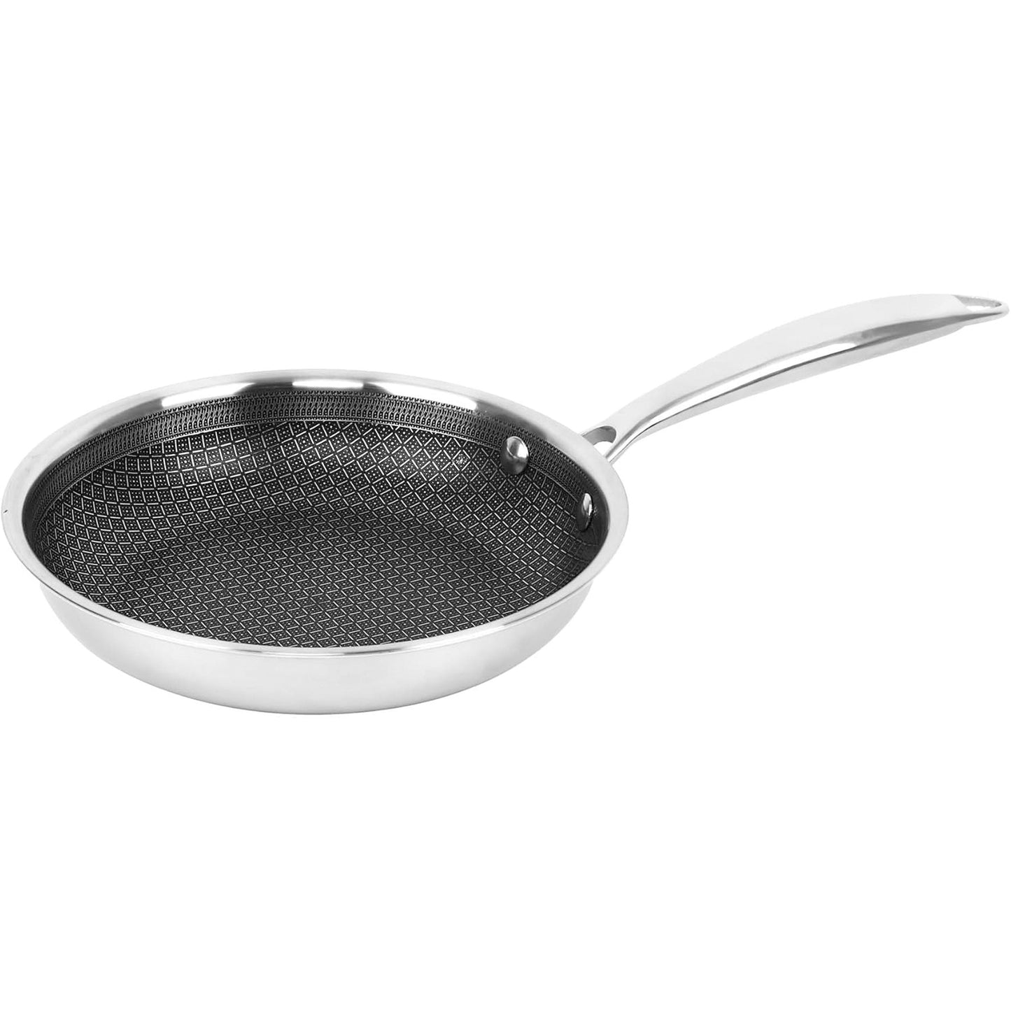 Brentwood 11 inch 3-Ply Hybrid Non-Stick Stainless Steel Frying Pan LuxuryLifeWay Online Store
