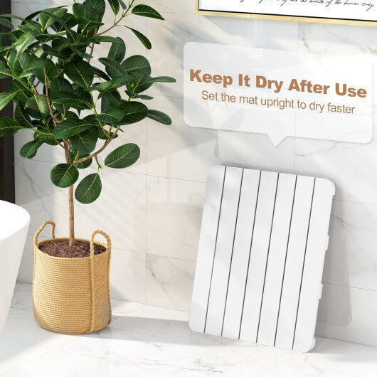 Waterproof HIPS Bath Spa Shower Mat with Non Slip Foot Pads-Brown LuxuryLifeWay Online Store