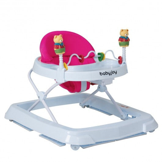 Adjustable Height Removable Folding Portable Baby Walker-Blue LuxuryLifeWay Online Store