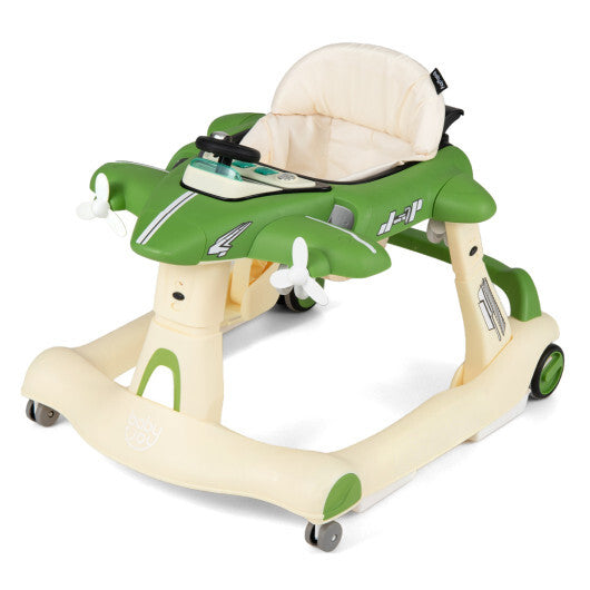 6-in-1 Baby Walker with Wheels and Detachable Play Platform for Kids Aged 6-18 Months Old-Red LuxuryLifeWay Online Store