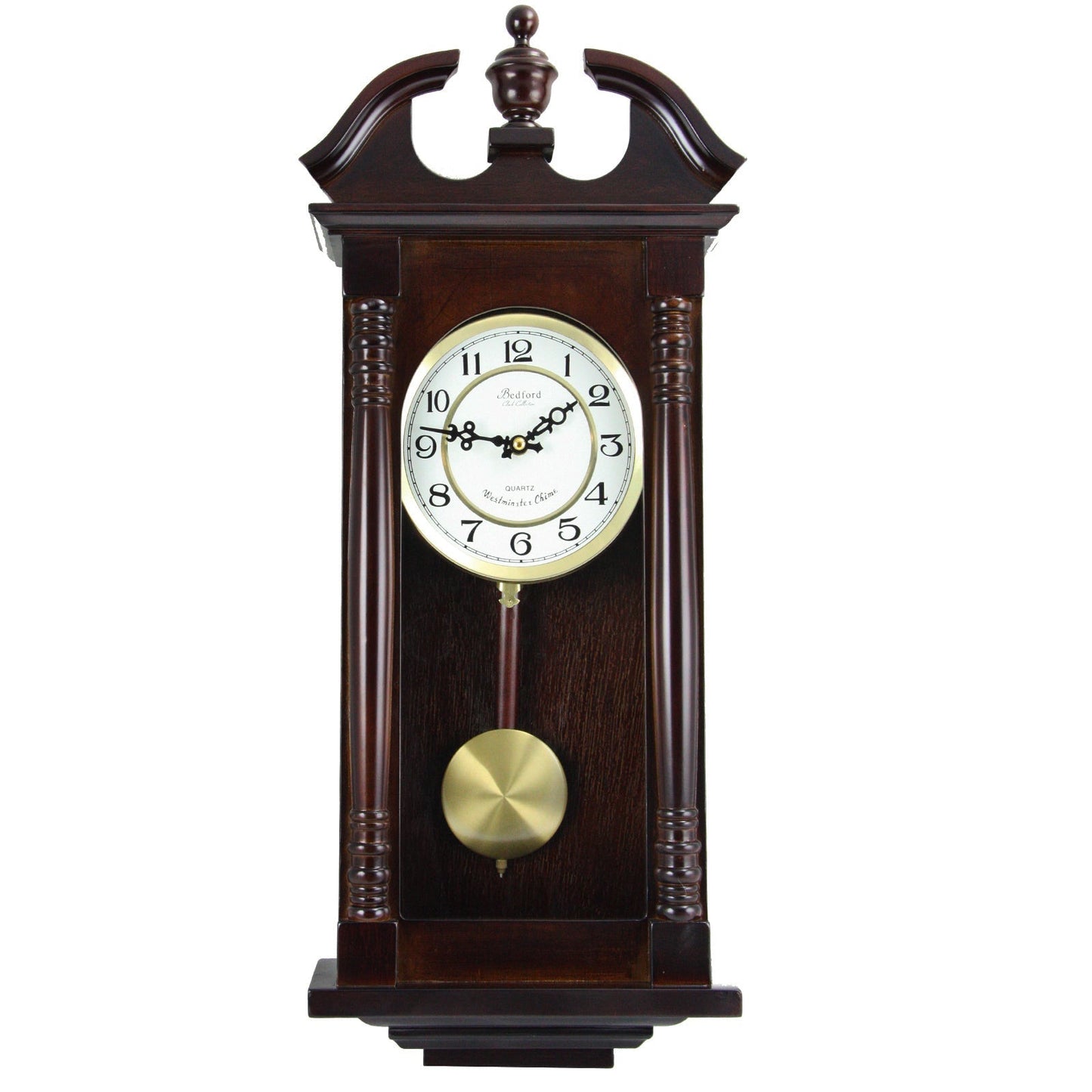 Bedford Clock Collection 27.5 Inch Cherry Oak Wall Clock LuxuryLifeWay Online Store