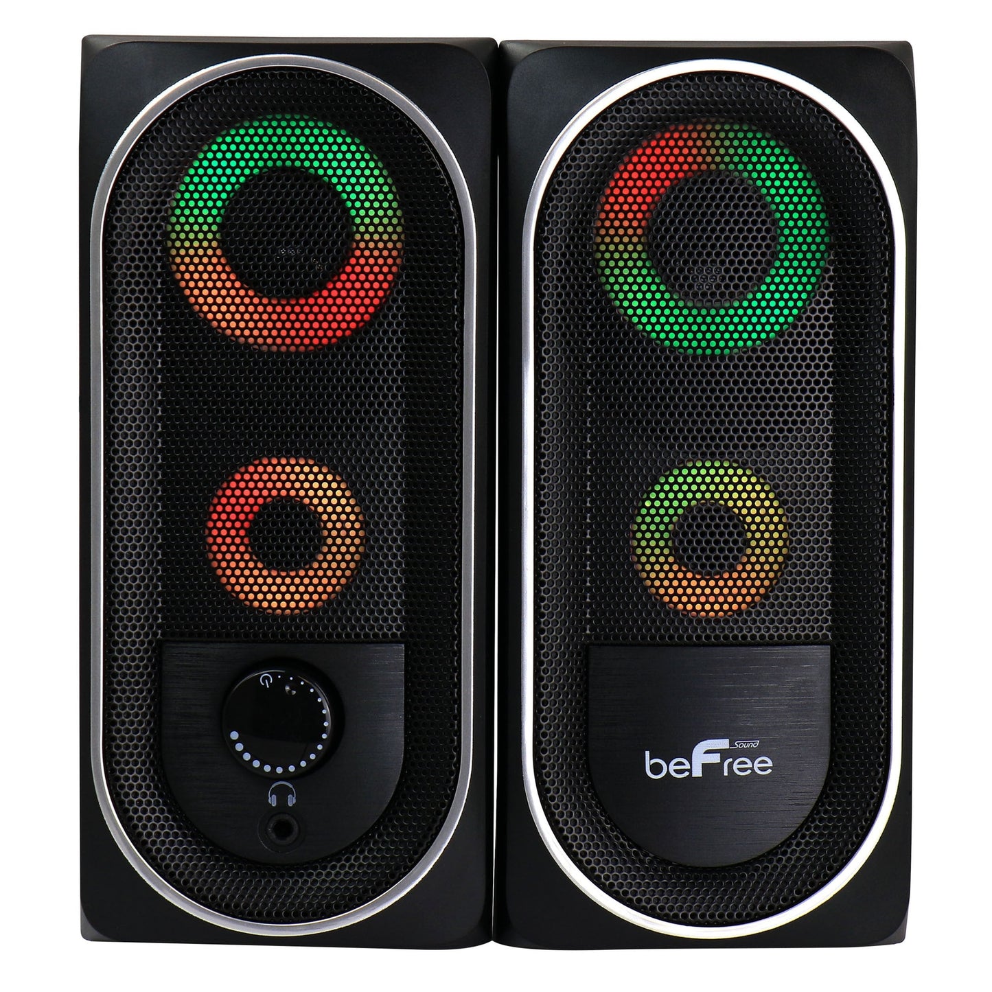 beFree Sound 2.0 Computer Gaming Speakers with LED RGB Lights LuxuryLifeWay Online Store