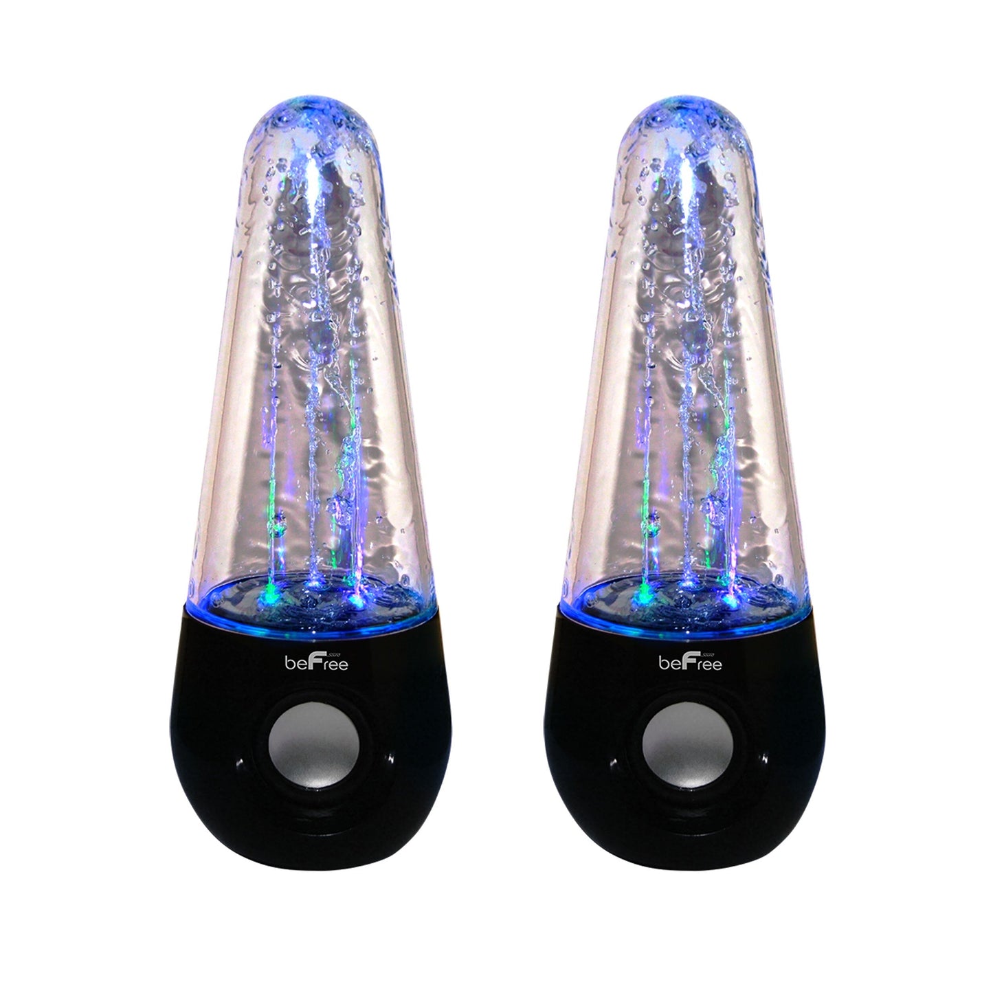 beFree Sound Bluetooth LED Dancing Water Multimedia Speakers in Black LuxuryLifeWay Online Store