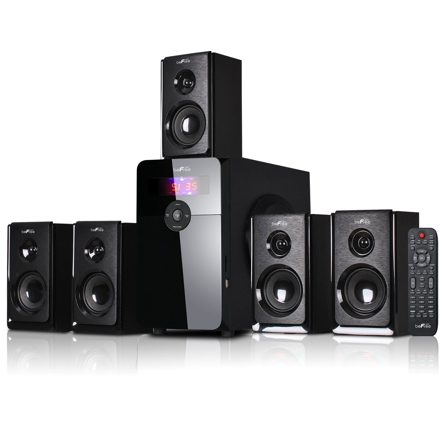 beFree Sound 5.1 Channel Surround Sound Bluetooth Speaker System in Black LuxuryLifeWay Online Store