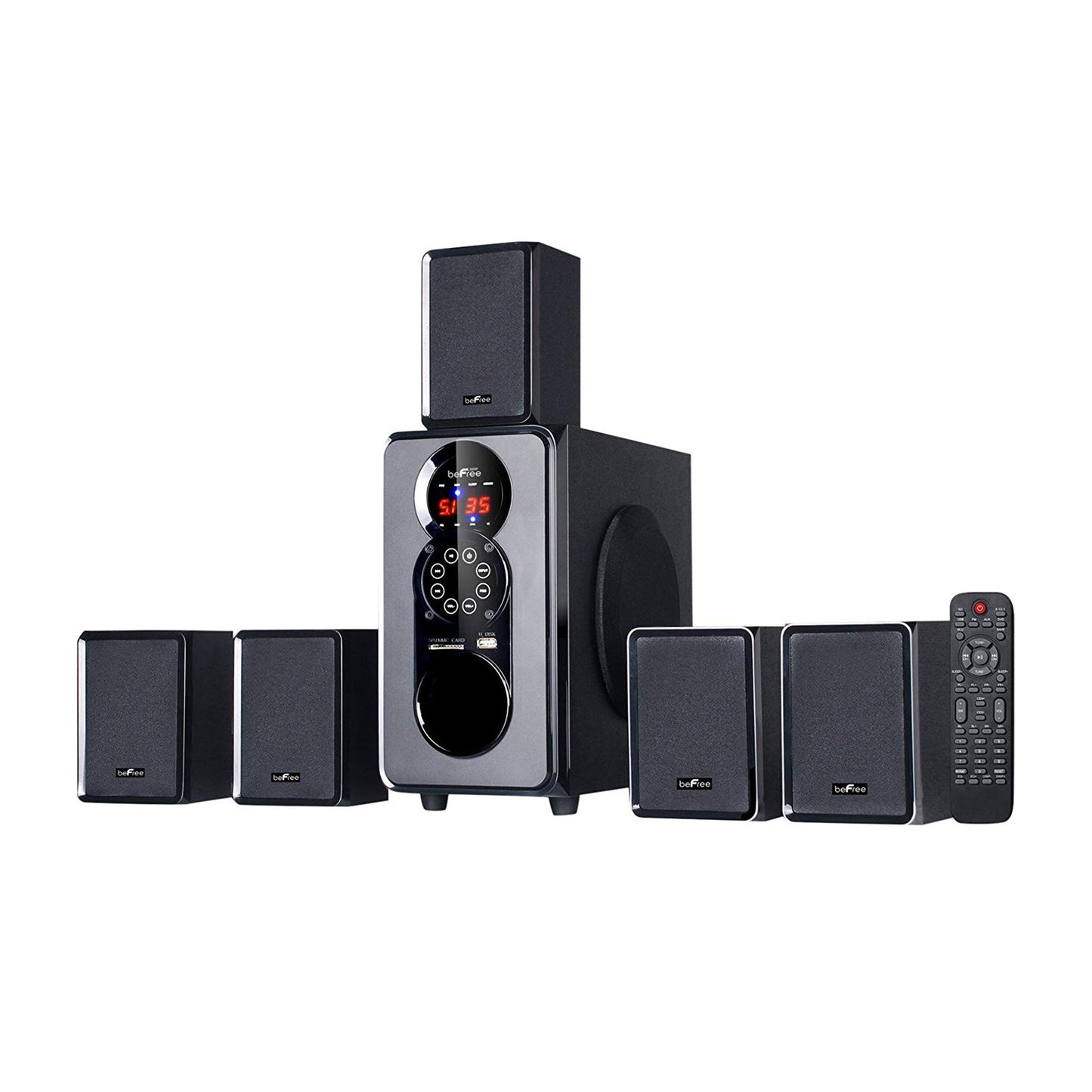 beFree Sound 5.1 Channel Bluetooth Surround Sound Speaker System in Black LuxuryLifeWay Online Store