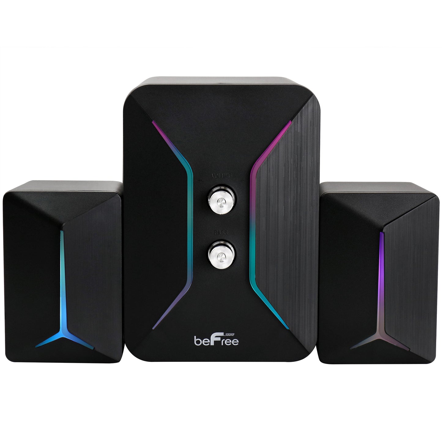 beFree Sound Computer Gaming 2.1 Speaker System with Color LED Lights LuxuryLifeWay Online Store