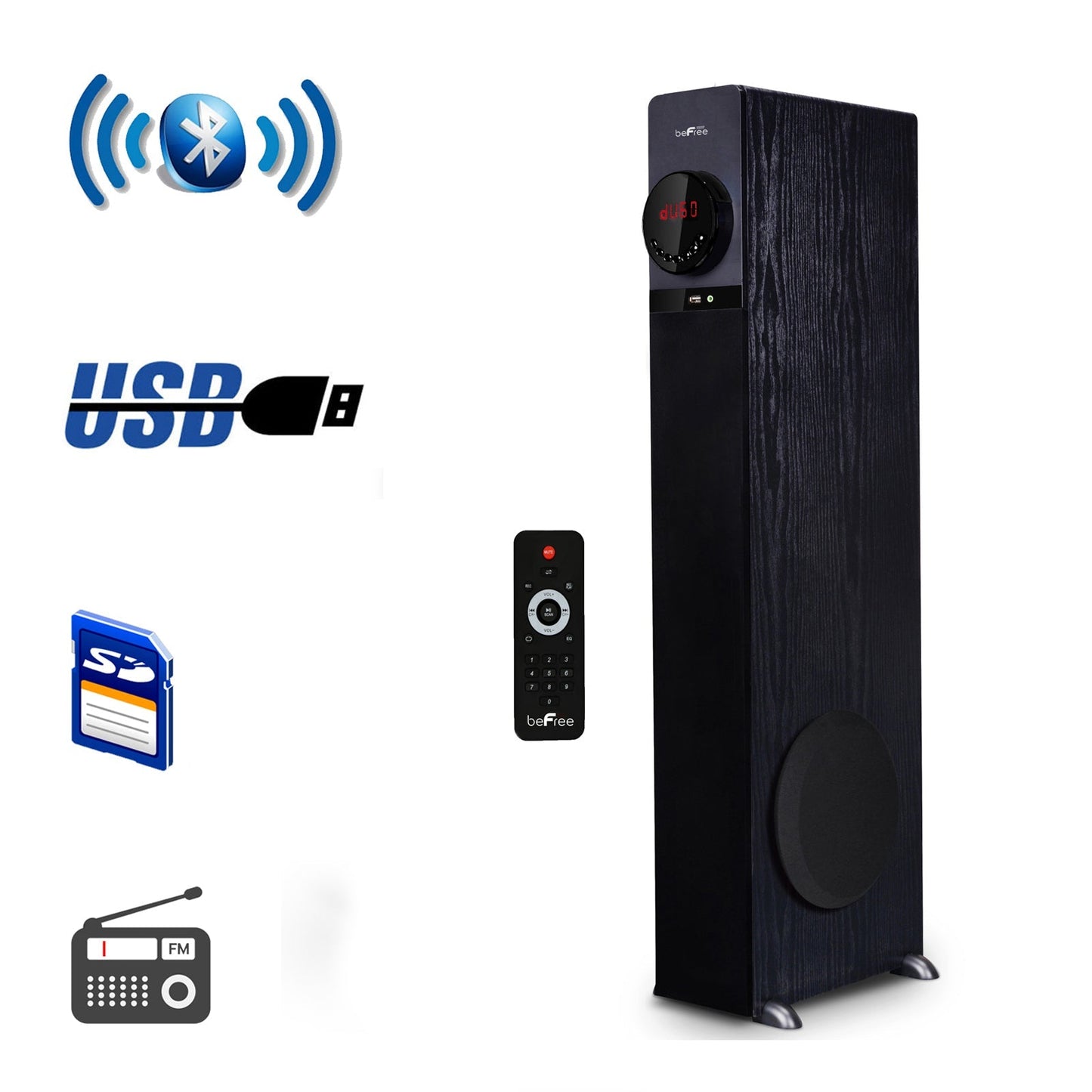 beFree Super Powerfull Bluetooth Tower Speaker with Dock LuxuryLifeWay Online Store