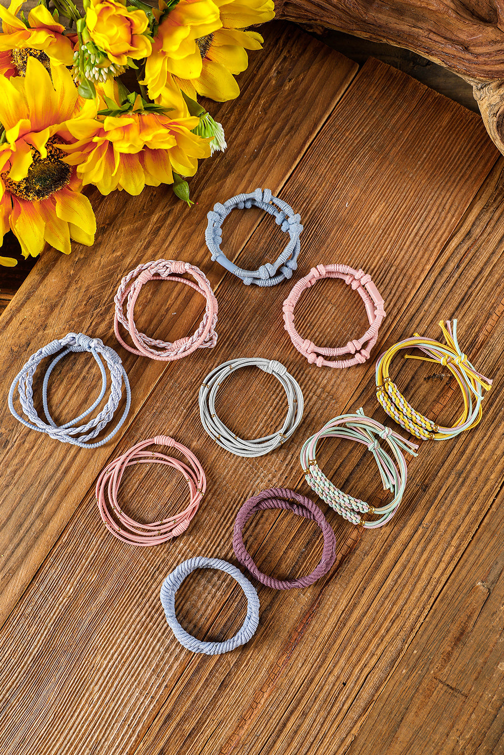 10pcs Pink Knotted Hair Ties LuxuryLifeWay Online Store