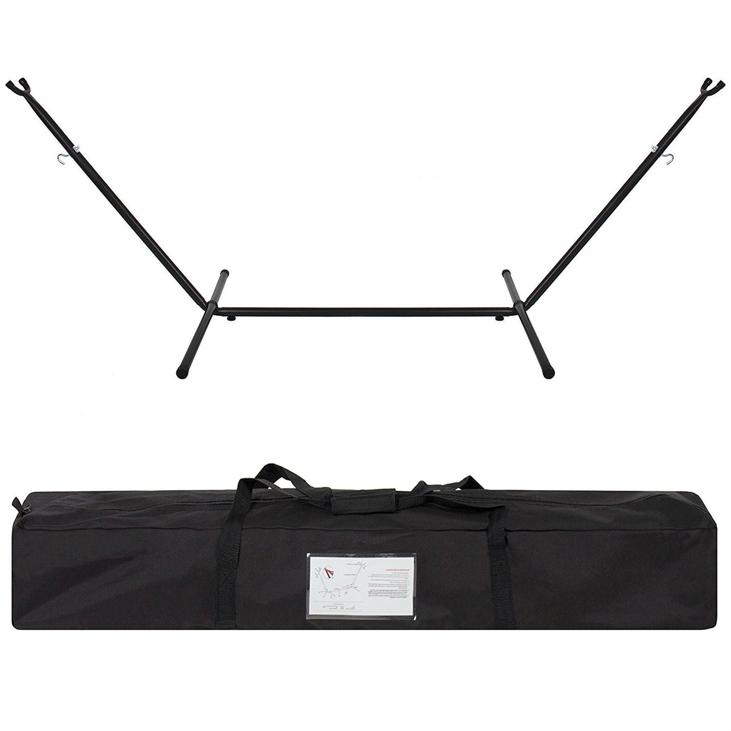 Portable Blue Green Stripe Cotton Hammock with Metal Stand and Carry Case LuxuryLifeWay Online Store