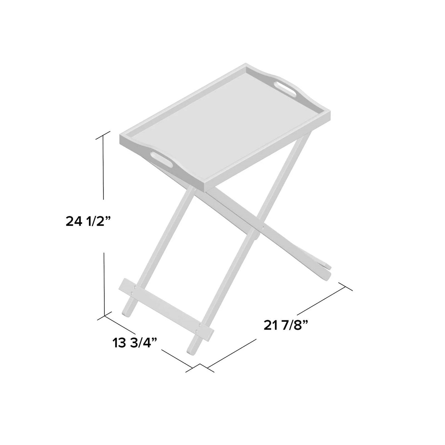 Folding TV Tray Bedside Table in Blue Wood Finish LuxuryLifeWay Online Store