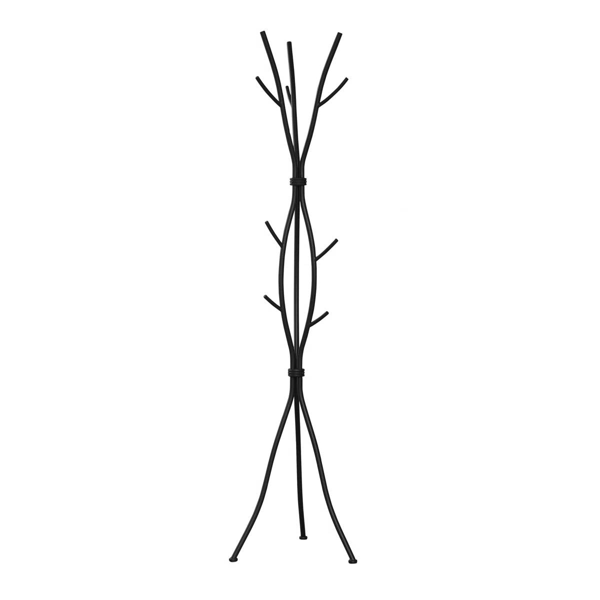 74-inch Freestanding Black Metal Coat Rack Entryway Hall Tree Umbrella Stand LuxuryLifeWay Online Store