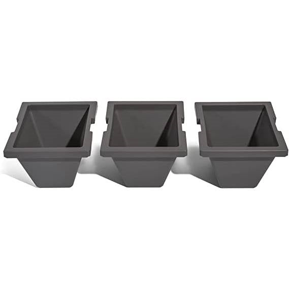 Black Rectangular Raised Garden Bed Planter Box with Removeable Trays LuxuryLifeWay Online Store
