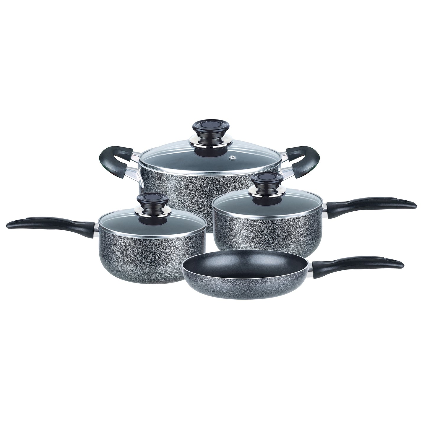 Brentwood 7 Piece Nonstick Aluminum Cookware Set in Granite LuxuryLifeWay Online Store