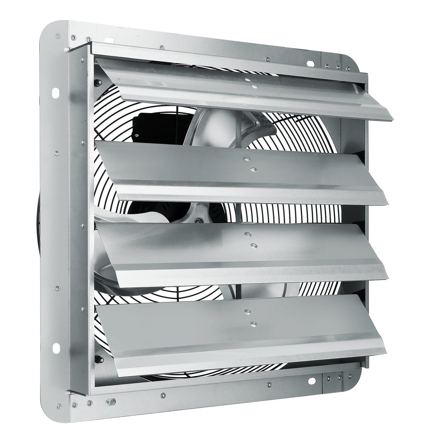 16'' Shutter Exhaust Fan, High-speed 2000 CFM, Aluminum Wall Mount Attic Fan with AC-motor, Ventilation and Cooling for Greenhouses, Garages, Sheds, Shops, FCC LuxuryLifeWay Online Store