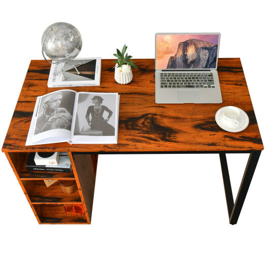 45 Inch Computer Desk with 5 Storage Compartments and Metal Frame LuxuryLifeWay Online Store