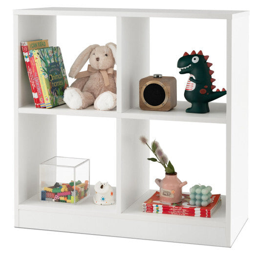 4-Cube Kids Bookcase with Open Shelves-White - Color: White LuxuryLifeWay Online Store
