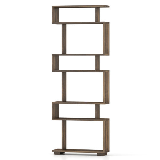 6-Tier Bookcase with Anti-Tipping Kit-White LuxuryLifeWay Online Store