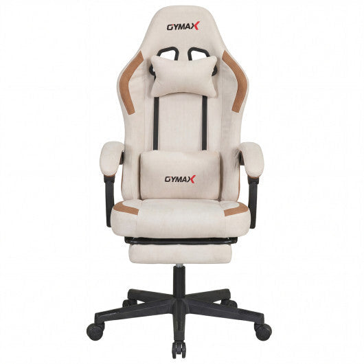 Ergonomic Video Game Chair with Headrest for Home Office-Gray LuxuryLifeWay Online Store