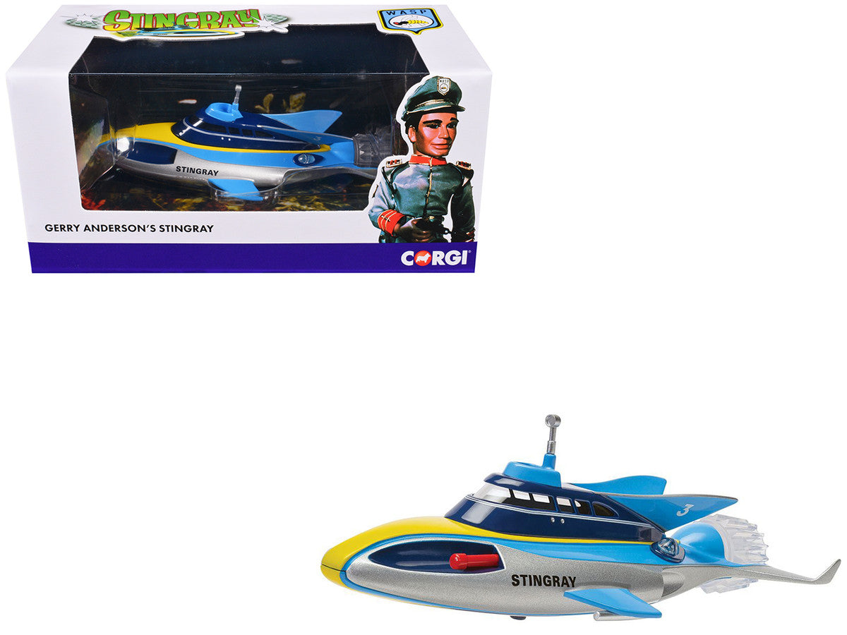 Stingray Submarine Blue and Silver with Yellow Stripes "Gerry Anderson's Stingray" (1964) TV Series Diecast Model by Corgi LuxuryLifeWay Online Store