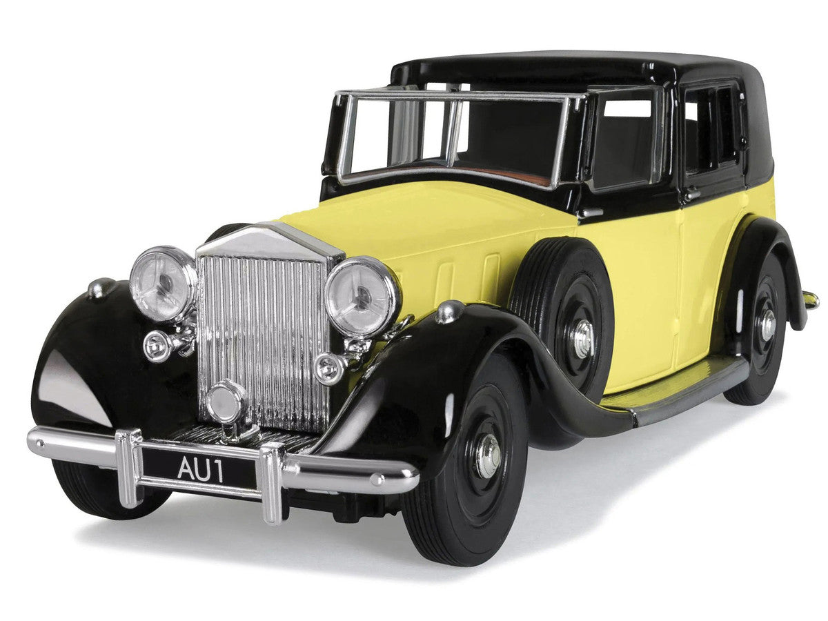 Rolls Royce Phantom III Sedanca de Ville Yellow with Black Top James Bond 007 "Goldfinger" (1964) Movie Diecast Model by Corgi LuxuryLifeWay Online Store