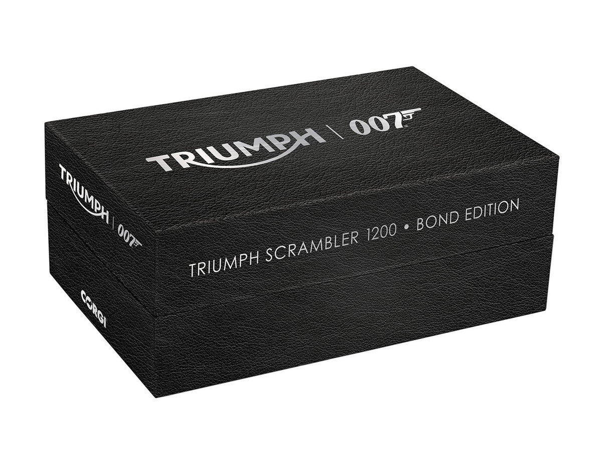 Triumph Scrambler 1200 "Bond Edition" Motorcycle Black 007 James Bond "No Time to Die" (2021) Movie 1/12 Diecast Model by Corgi LuxuryLifeWay Online Store