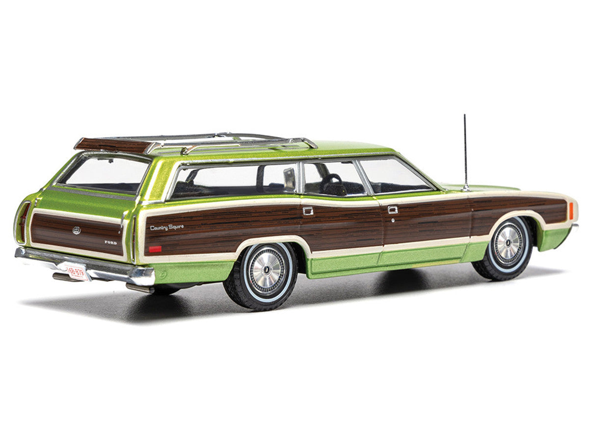 1972 Ford LTD Country Squire Wagon Green Metallic with Woodgrain Sides 1/43 Diecast Model by IXO Models LuxuryLifeWay Online Store