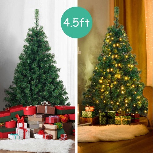 4.5 Feet PVC Pre-lit Artificial Hinged Christmas Tree LuxuryLifeWay Online Store
