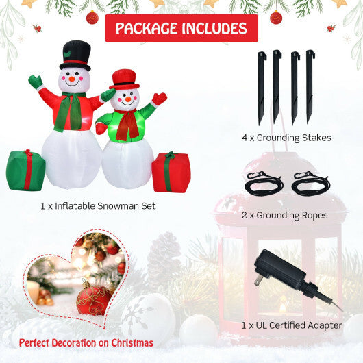 6 Feet Christmas Inflatable Snowmen Blow Up Christmas Decoration LuxuryLifeWay Online Store
