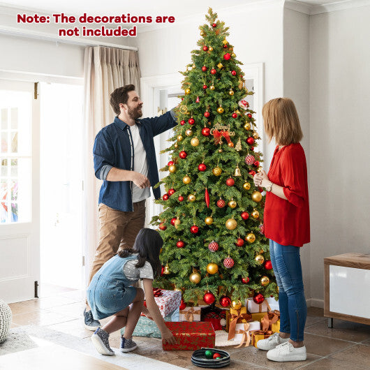 Artificial Christmas Tree Green Hinged Holiday Tree with 721/1019 Lush Branch Tips-6 ft LuxuryLifeWay Online Store