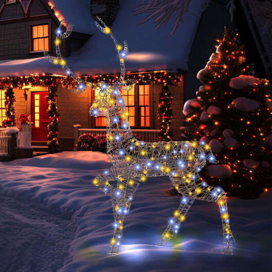 4.6 Feet Pre-Lit Christmas Reindeer with 170 Cold and Warm LED Lights LuxuryLifeWay Online Store