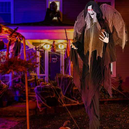 8.2 ft Halloween Standing Witch with Lighted Eyes and Automatic Wing Movement LuxuryLifeWay Online Store