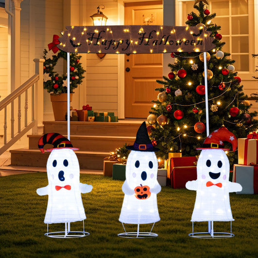 4 Pieces Halloween Decoration Pop up Ghosts with Gate and LED Lights LuxuryLifeWay Online Store