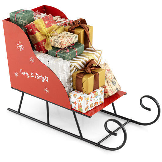 Metal Christmas Santa Sleigh Basket Xmas Santas Gift Storage Sleigh LuxuryLifeWay Online Store