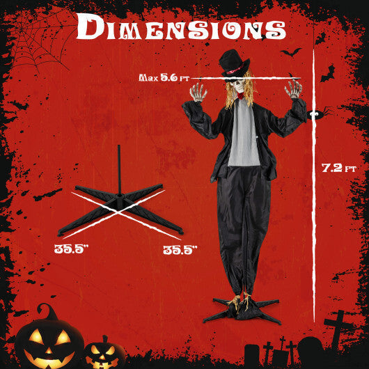 Halloween Animatronic Standing Groom 7.2 FT Haunted House Decoration LuxuryLifeWay Online Store