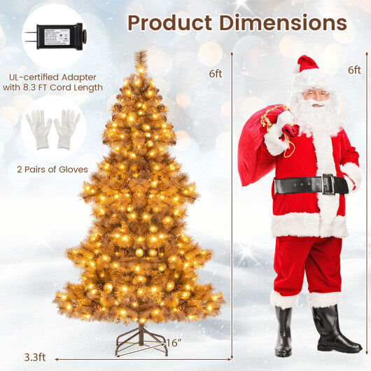 6 Feet Artificial Christmas Tree with 493 Branch Tips for Home Office Carnival LuxuryLifeWay Online Store