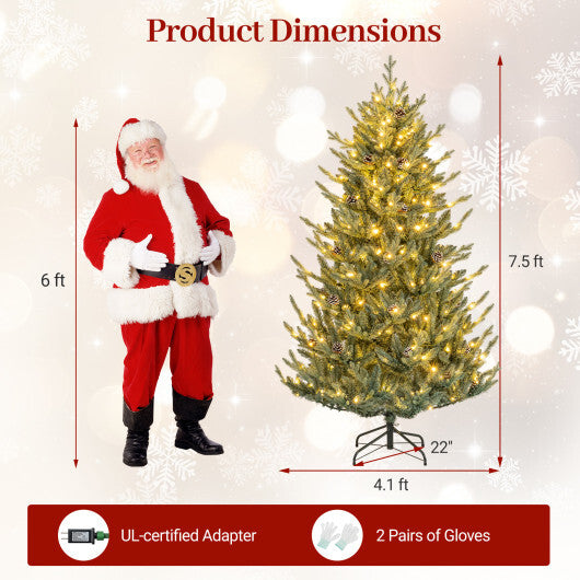 Pre-Lit Artificial Christmas Tree with Multicolored LED Lights-M LuxuryLifeWay Online Store