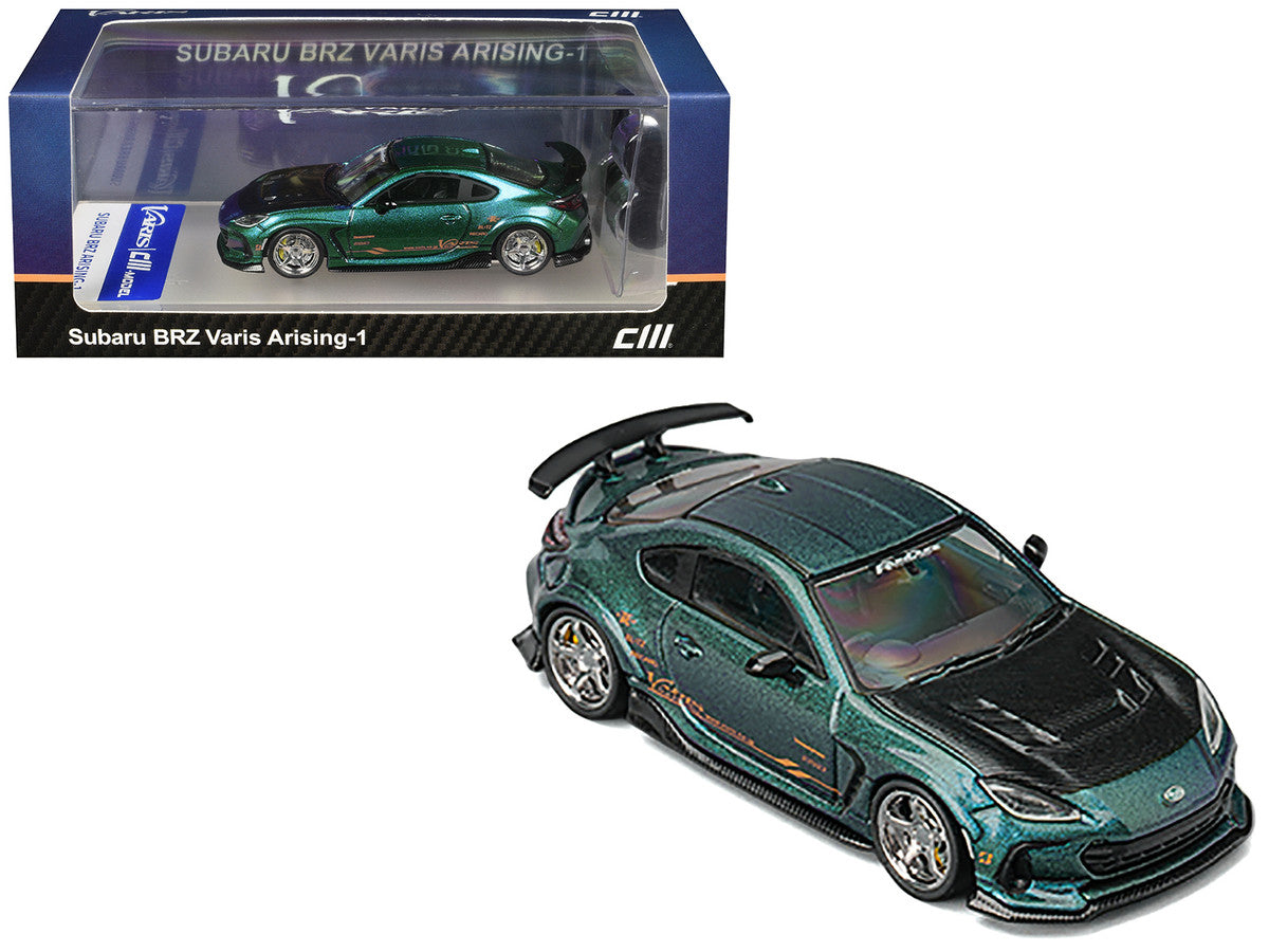 Subaru BRZ Varis Arising-1 RHD (Right Hand Drive) Magic Purple Metallic with Carbon Hood and Extra Wheels 1/64 Diecast Model Car by CM Models LuxuryLifeWay Online Store