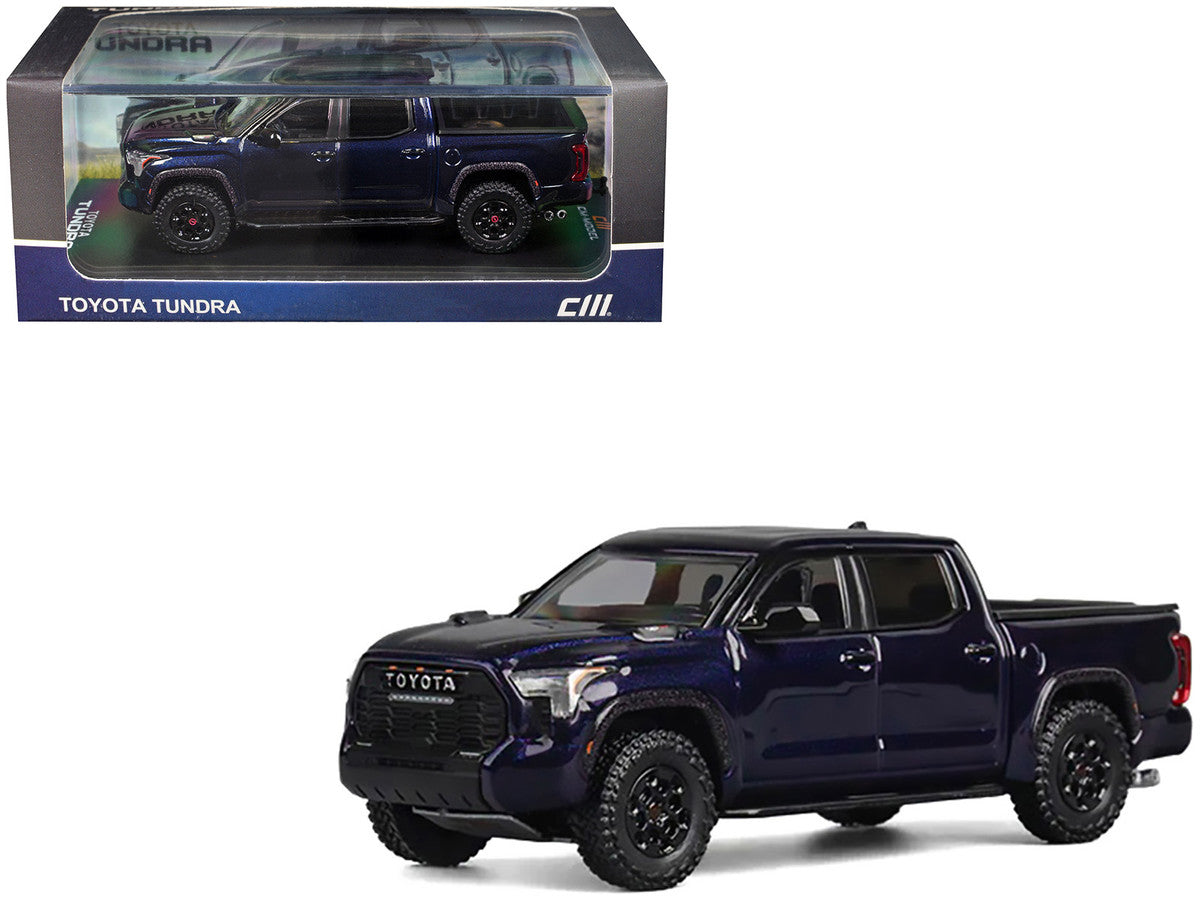 Toyota Tundra Pickup Truck Dark Blue Metallic 1/64 Diecast Model Car by CM Model LuxuryLifeWay Online Store