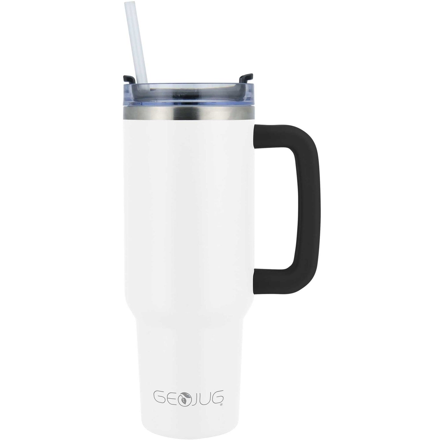 Brentwood GEOJUG 40oz Insulated Stainless Steel Tumbler Cup in Cream with Handle LuxuryLifeWay Online Store