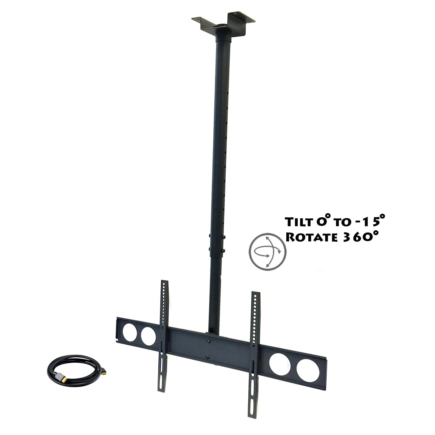 MegaMounts Heavy Duty Tilting Ceiling Televeision Mount for 37" to 70" LCD, LED and Plasma Televisions with HDMI Cable LuxuryLifeWay Online Store