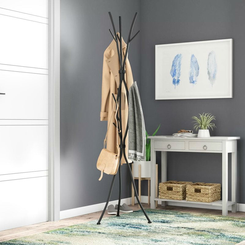 Metal Tree Branch Style Coat Rack with Multiple Hooks in Black LuxuryLifeWay Online Store